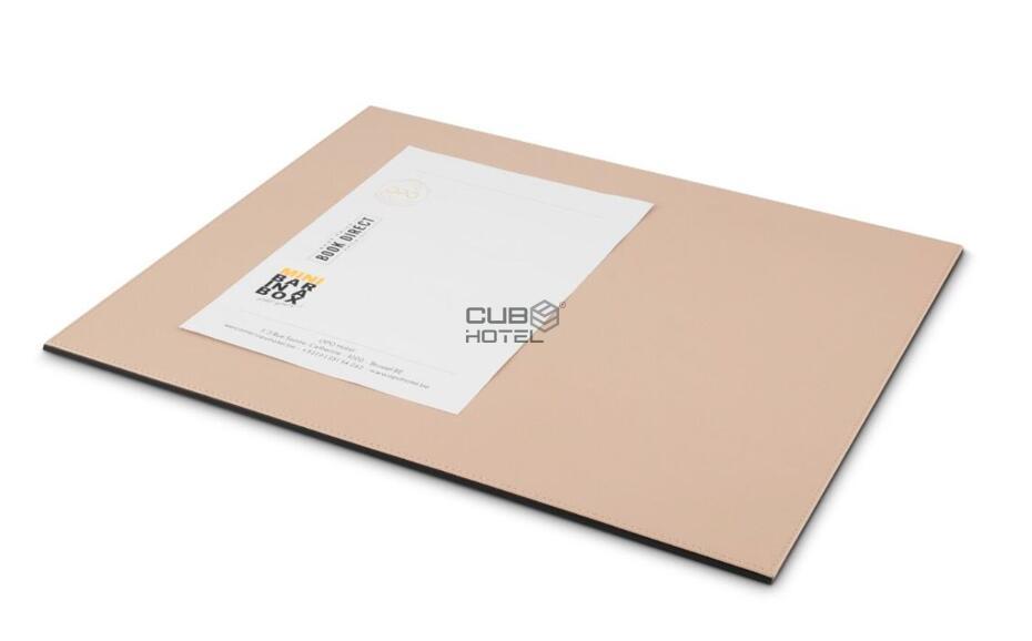 SWITCH Reversible Desk Tray in Black and Beige Faux Leather 50 x 40cm